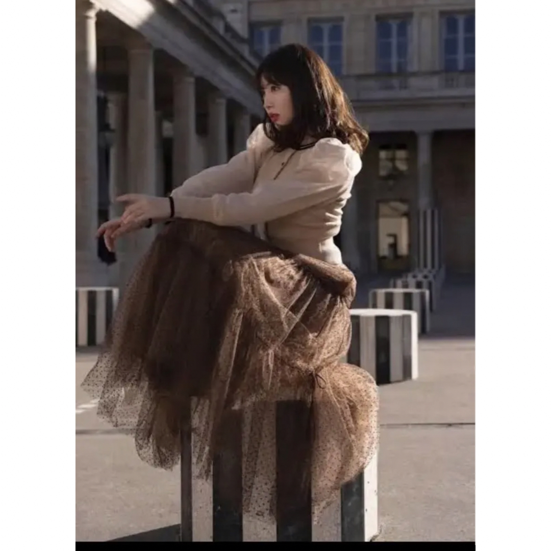 ハーリップトゥ Layered Dot Tulle Long Skirt | フリマアプリ ラクマ