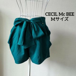 セシルマクビー(CECIL McBEE)の【送料無料】CECIL Mc BEE グリーン ショートパンツ Mサイズ(ショートパンツ)