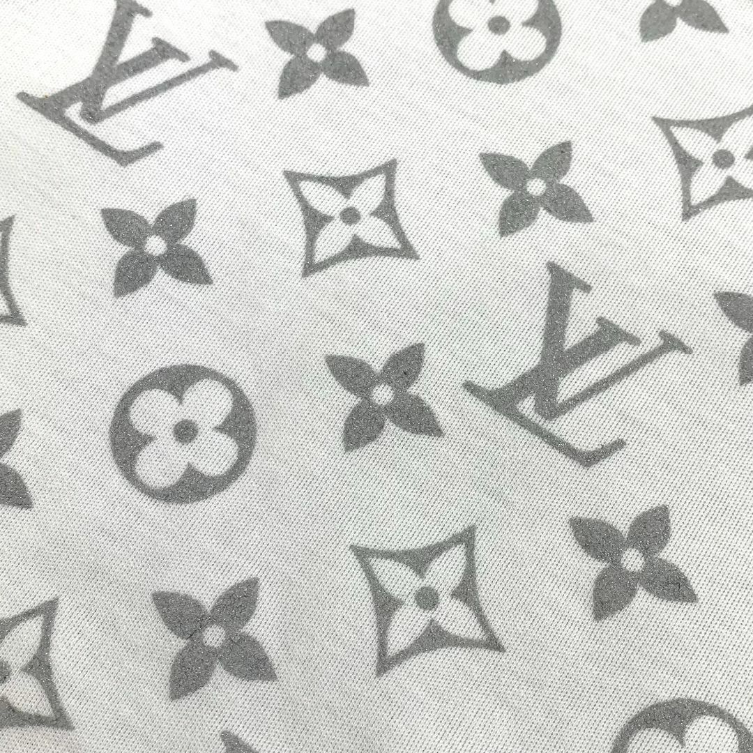 ヴィトン コットン Tシャツ モノグラム ロゴ 半袖 トップス ホワイト