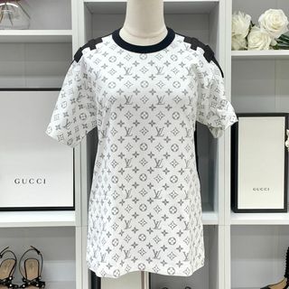 ヴィトン コットン Tシャツ モノグラム ロゴ 半袖 トップス ホワイト