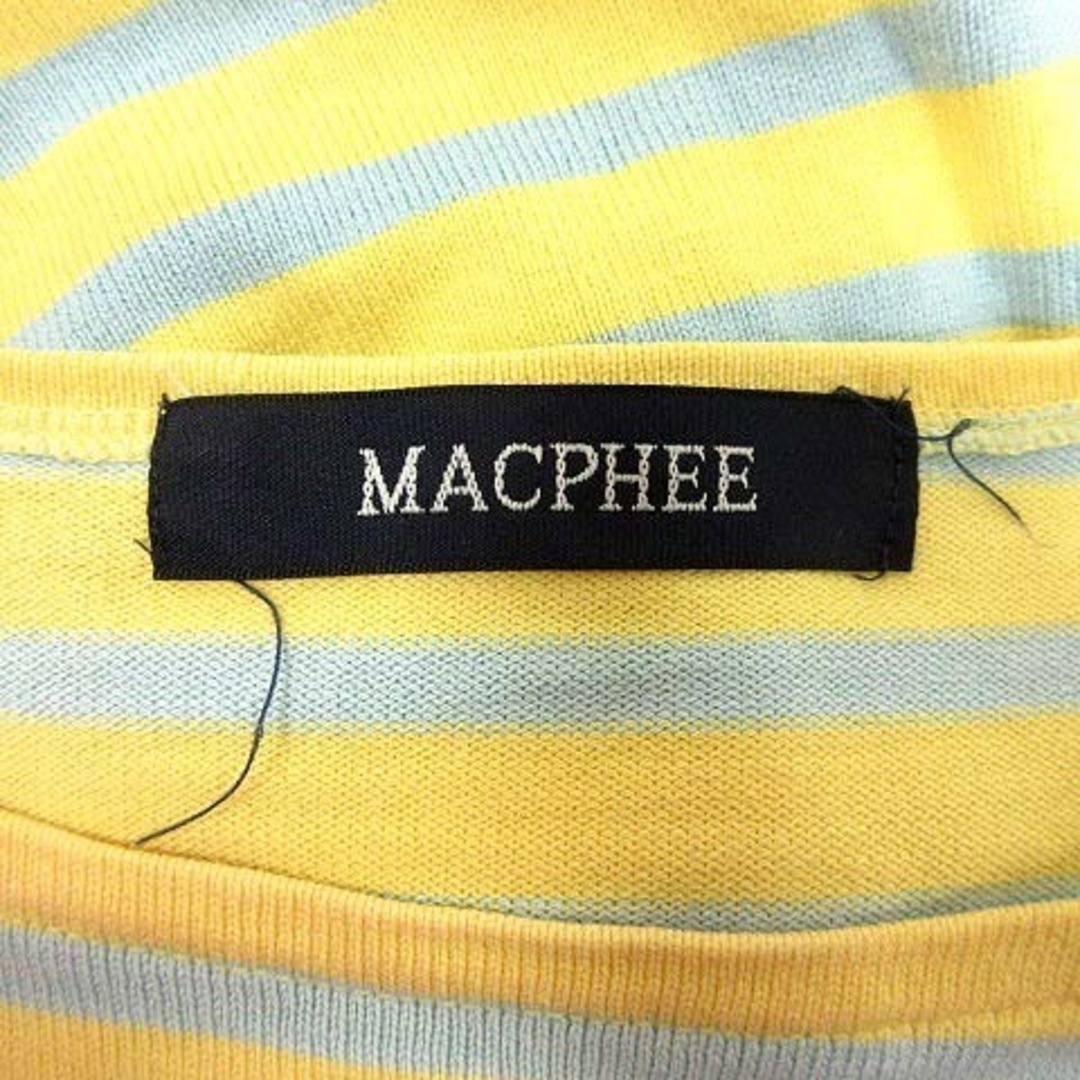 MACPHEE(マカフィー)のマカフィー トゥモローランド Tシャツ カットソー ボーダー 長袖 黄色 水色 レディースのトップス(Tシャツ(長袖/七分))の商品写真