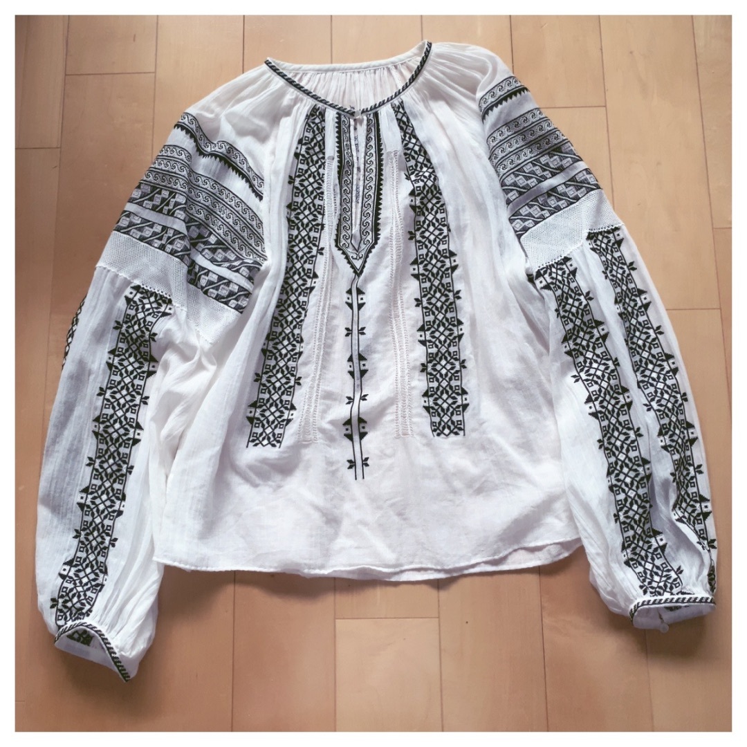 出品7/30まで　美品 MACPHEE エンブロイダリー刺繍ブラウス マカフィー マカフィー トゥモローランド 刺繍ブラウス エンブロイダリー