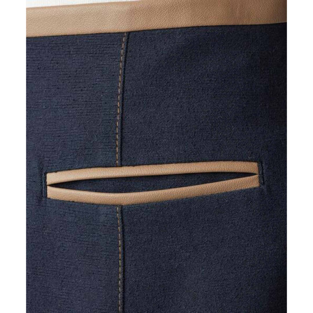 EMMEL REFINES(エメルリファインズ)の美品 エメルリファインズ デニム ブークレフレア パイピングスカート 36 S レディースのスカート(ロングスカート)の商品写真