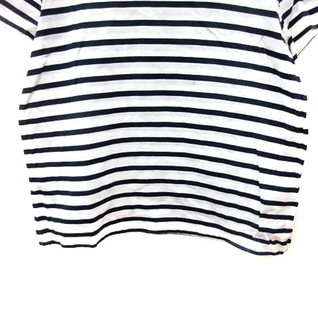 Demi-Luxe BEAMS(デミルクスビームス)のデミルクス ビームス カットソー Tシャツ クルーネック ボーダー 半袖 白 紺 レディースのトップス(Tシャツ(半袖/袖なし))の商品写真