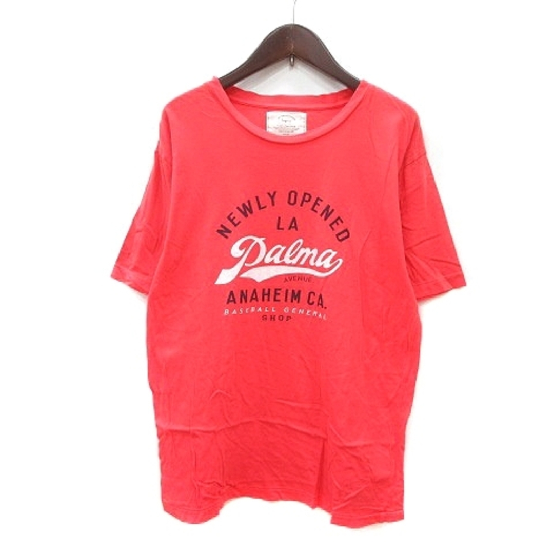 Ungrid(アングリッド)のアングリッド カットソー Tシャツ クルーネック プリント 半袖 F 赤 レッド レディースのトップス(Tシャツ(半袖/袖なし))の商品写真