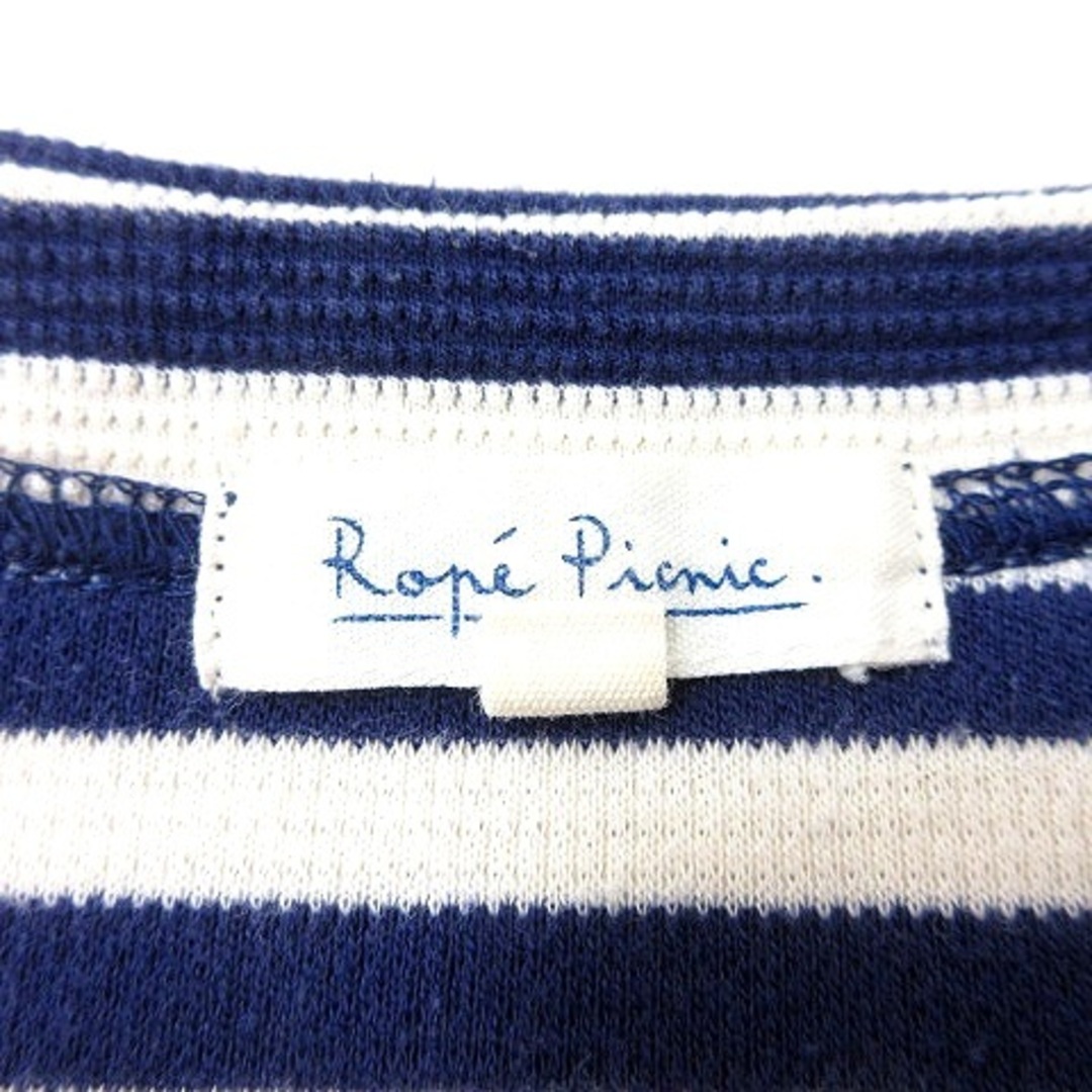 Rope' Picnic(ロペピクニック)のロペピクニック ワンピース ミニ ボーダー 七分袖 38 紺 ネイビー レディースのワンピース(ミニワンピース)の商品写真