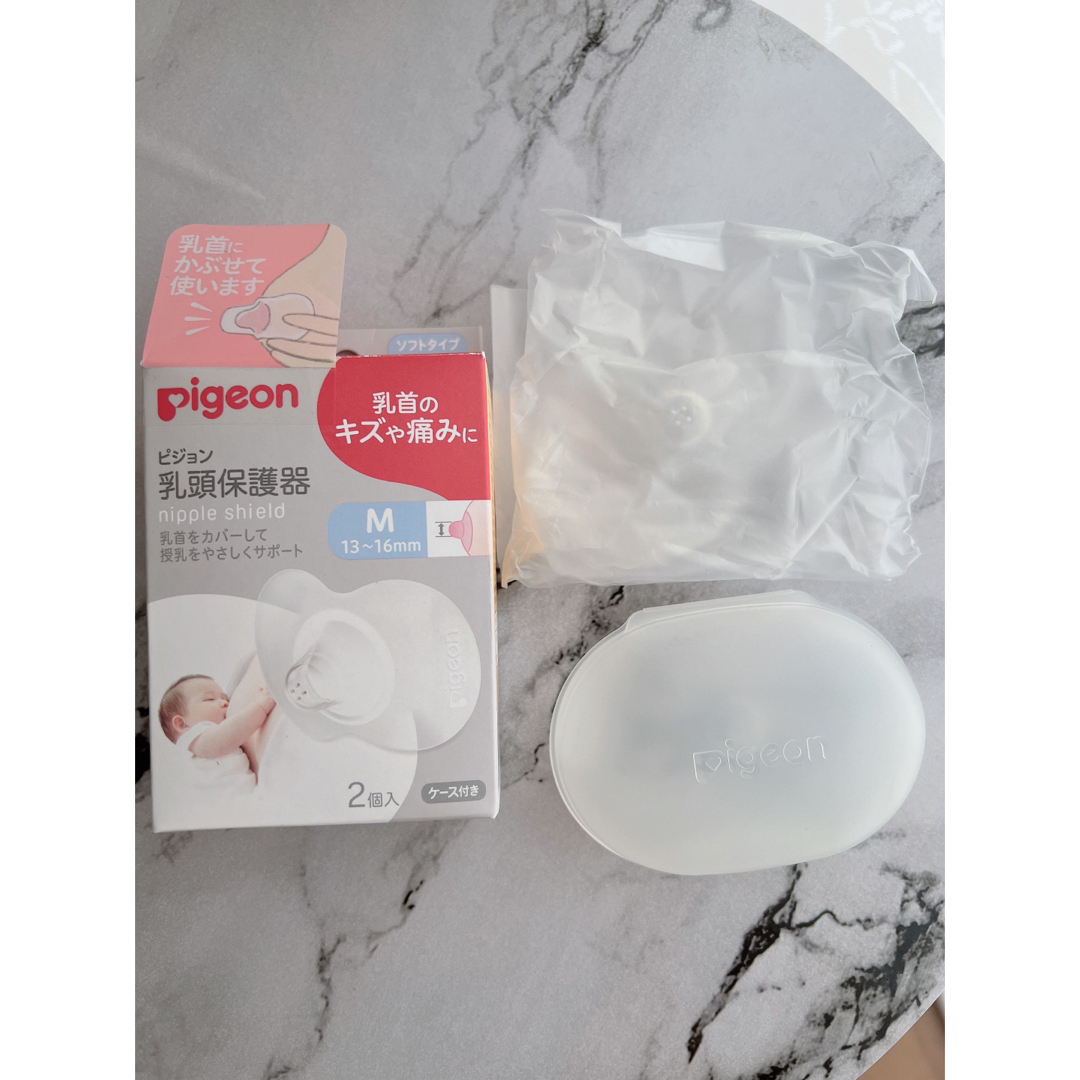 Pigeon(ピジョン)のPigeon ピジョン　乳頭保護器　ソフトタイプ　Mサイズ キッズ/ベビー/マタニティのキッズ/ベビー/マタニティ その他(その他)の商品写真