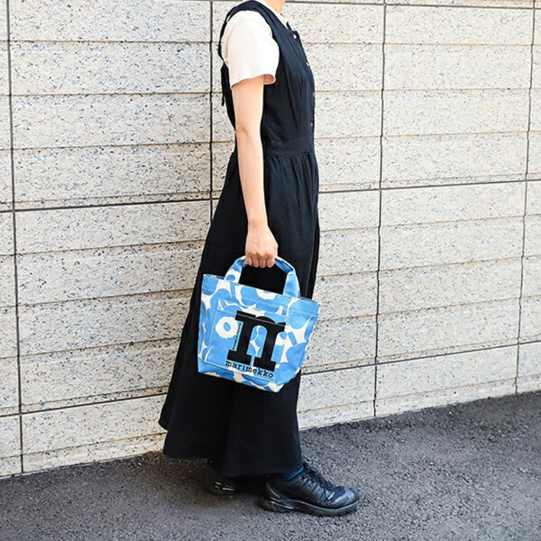 marimekko(マリメッコ)の新品 マリメッコ Marimekko ハンドバッグ ウニッコ MONO MINI TOTE コットン/ライトブルー レディースのバッグ(ハンドバッグ)の商品写真