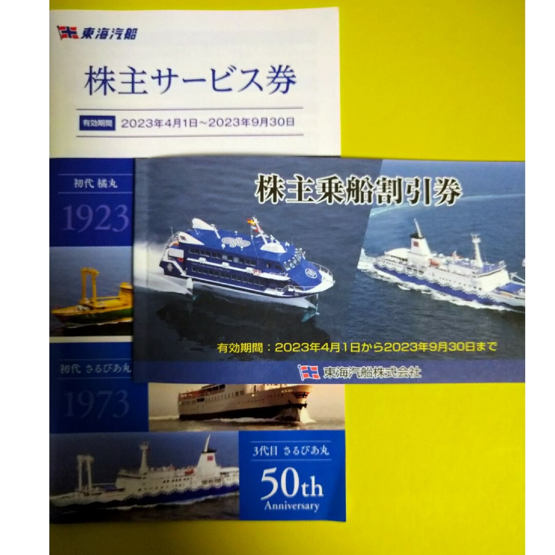 東海汽船 株主優待券10枚 株主サービス券(2023年9月30日まで)の通販