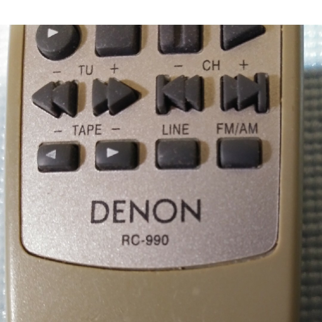 DENON(デノン)の▧DENON オーディオリモコン/RC-990 ▧ 動作確認品。 スマホ/家電/カメラのオーディオ機器(その他)の商品写真