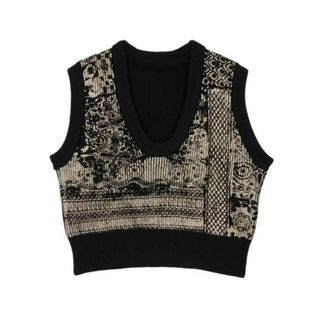 Ameri VINTAGE - ameri 2WAY LACE PAINTING KNIT TOPの通販 by aki's