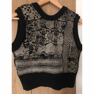 Ameri VINTAGE - ameri 2WAY LACE PAINTING KNIT TOPの通販 by aki's