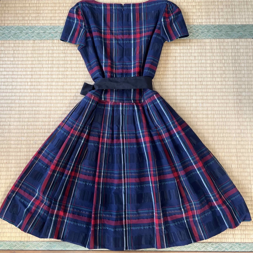 美品‼︎ M´S GRACY エムズグレーシーワンピース リボン付き チェック 美品‼︎ M´S GRACY エムズグレーシーワンピース リボン付き チェック