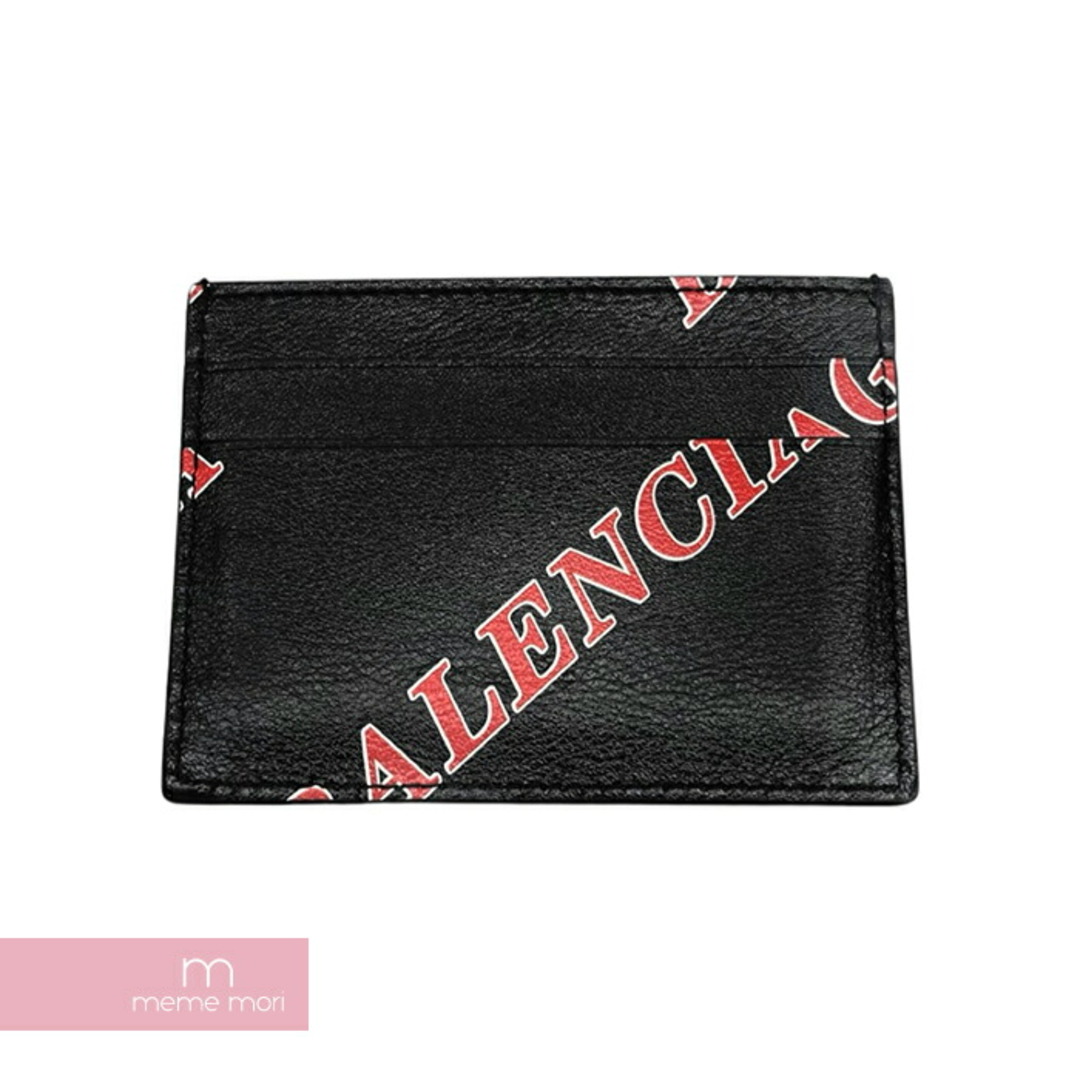 BALENCIAGA Cash Card Holder 594309 1CBK3 バレンシアガ キャッシュカードホルダー カードケース 総柄ロゴ レザー ブラック【230621】【-A】【me04】