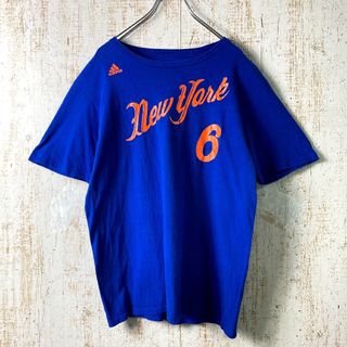 アディダス(adidas)のNBA ニックス アディダス バスケ Tシャツ ブルー アメリカ古着US古着(Tシャツ/カットソー(半袖/袖なし))