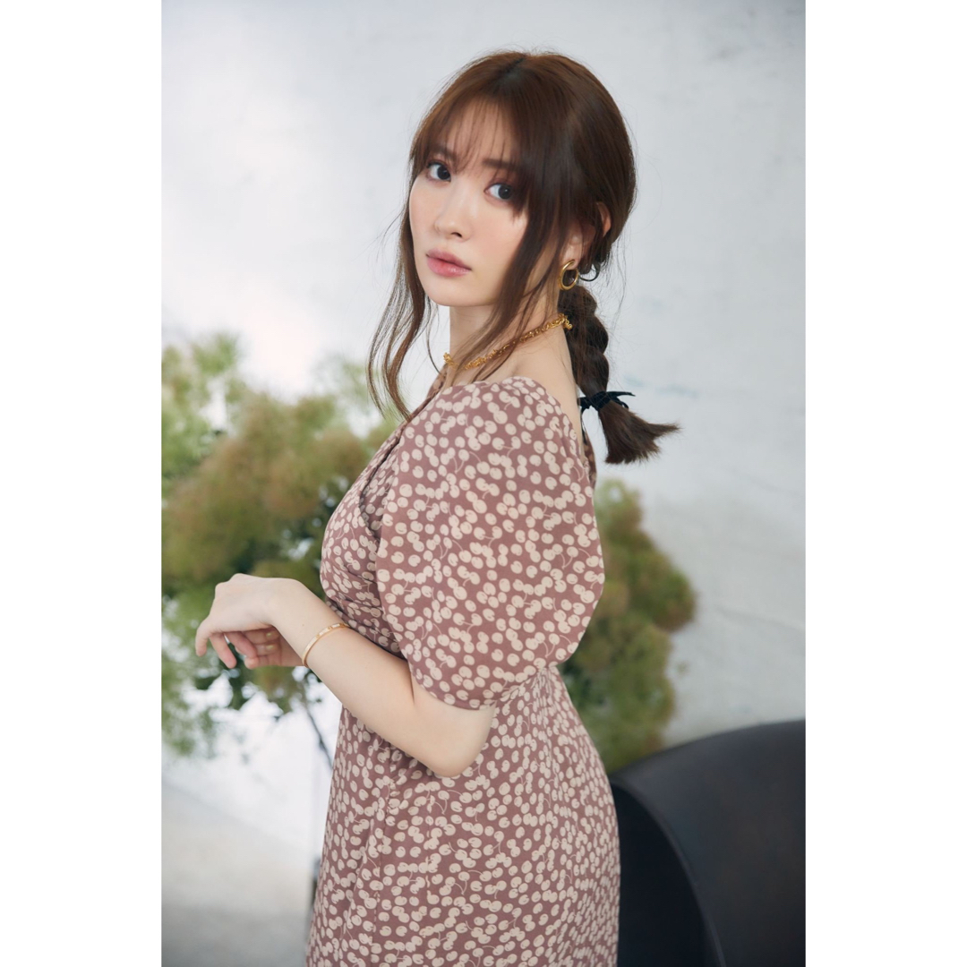 Cherry Pattern Cache-Coeur One-Piece - ロングワンピース/マキシ