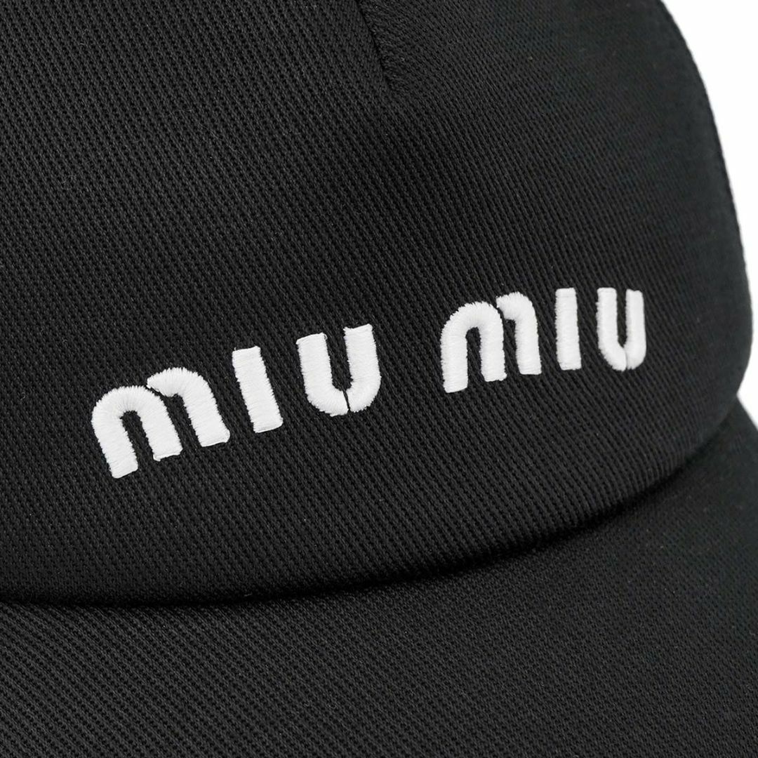 購入可能です限定値下げ　MIU MIU ミュウミュウ　ベースボールキャップ　黒　Sサイズ