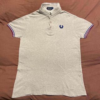 フレッドペリー(FRED PERRY)のFRED PERRY フレッドペリー 日本製 立襟 ポロシャツ グレー M(ポロシャツ)