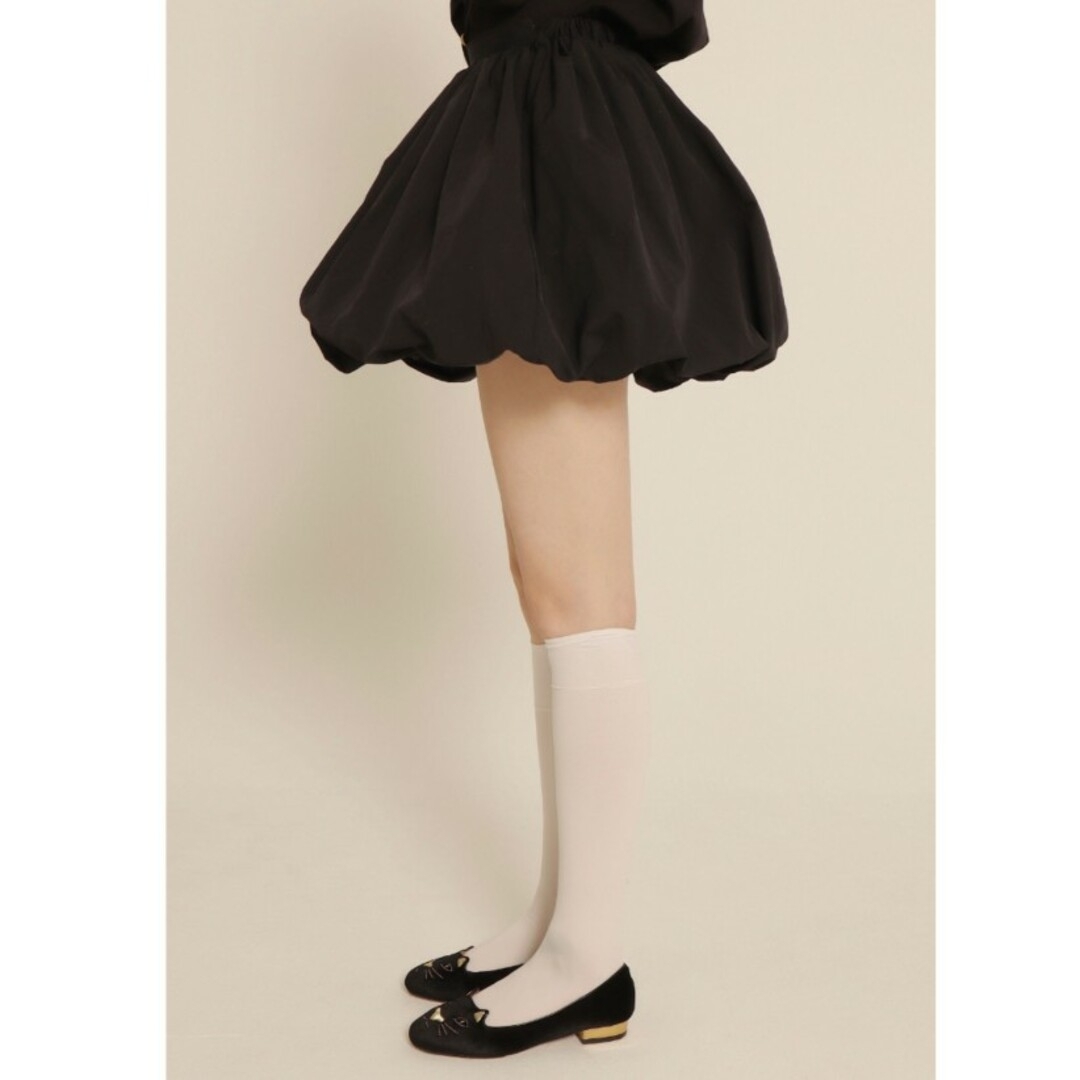 epine balloon volume mini skirt black