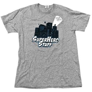 SUPER HERO STUFF Tシャツ Mサイズ グレー(Tシャツ/カットソー(半袖/袖なし))