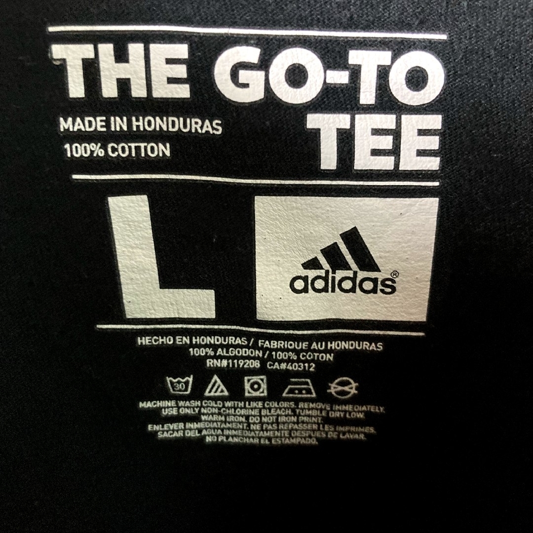 adidas(アディダス)のアディダス アメフト Tシャツ ブラック イエロー アメリカ古着US古着 メンズのトップス(Tシャツ/カットソー(半袖/袖なし))の商品写真