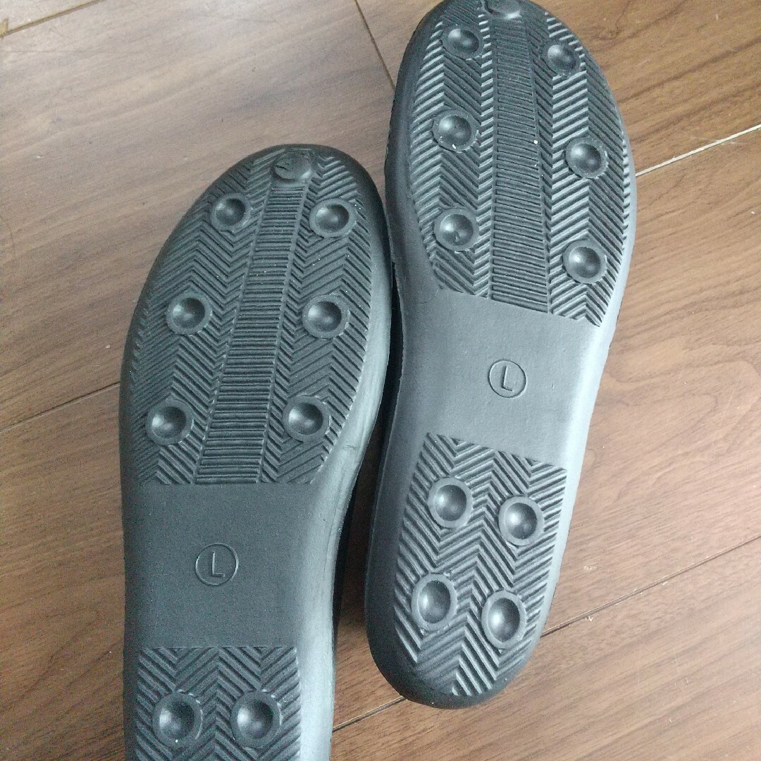 未使用☆レディース ラバーパンプス 黒 Lサイズ EVA ブラック レディースの靴/シューズ(その他)の商品写真