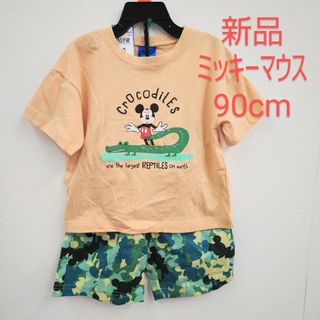 ミッキーマウス(ミッキーマウス)のDisney ミッキーマウス Tシャツ ハーフパンツ セットアップ 90cm(その他)