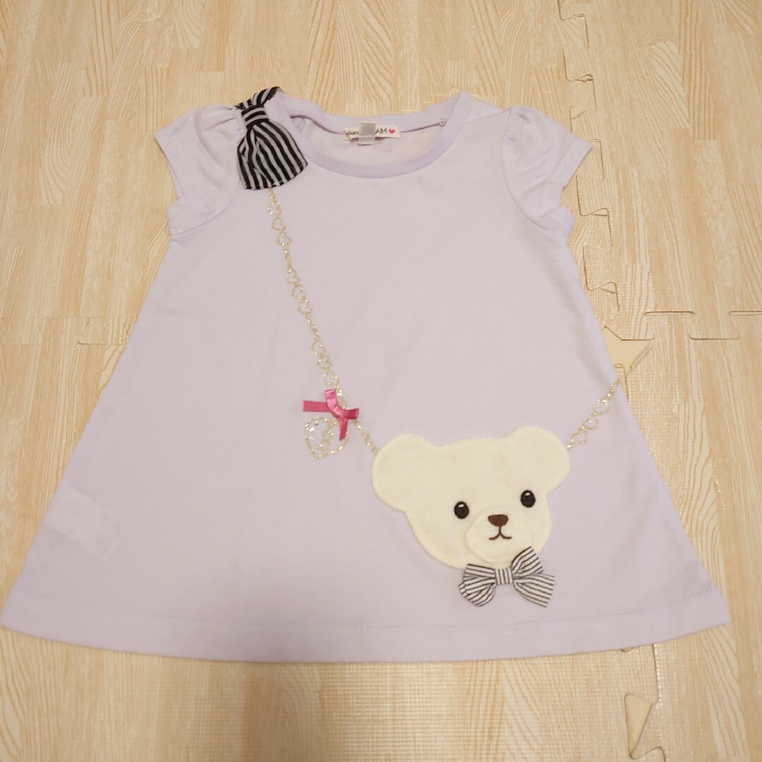 anyFAM(エニィファム)のanyFAM♡クマちゃん♡ポシェットTシャツ♡100 キッズ/ベビー/マタニティのキッズ服女の子用(90cm~)(Tシャツ/カットソー)の商品写真