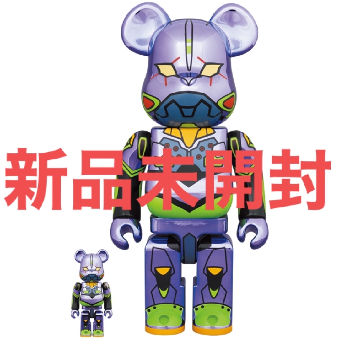 ベアブリックBE@RBRICK エヴァンゲリオン初号機 CHROME Ver 400% 新品