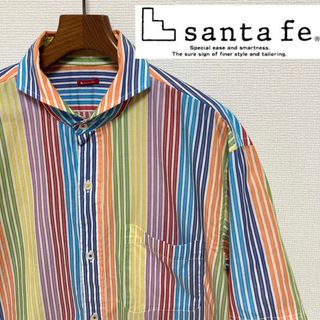 サンタフェ(Santafe)のsanta fe サンタフェ■レインボー ストライプ ワイドカラー シャツ 48(シャツ)