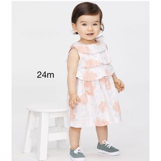 プチバトー(PETIT BATEAU)のプチバトー　プリントワンピース　24m(ワンピース)