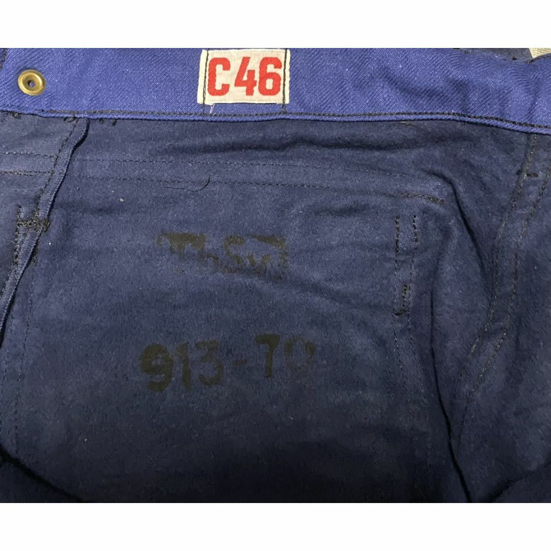 MILITARY(ミリタリー)の60s 貴重なスウェーデン軍実用品 モールスキン オーバーオール メンズのパンツ(サロペット/オーバーオール)の商品写真