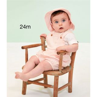 プチバトー(PETIT BATEAU)のプチバトー　シアサッカーショートサロペット　24m(パンツ)