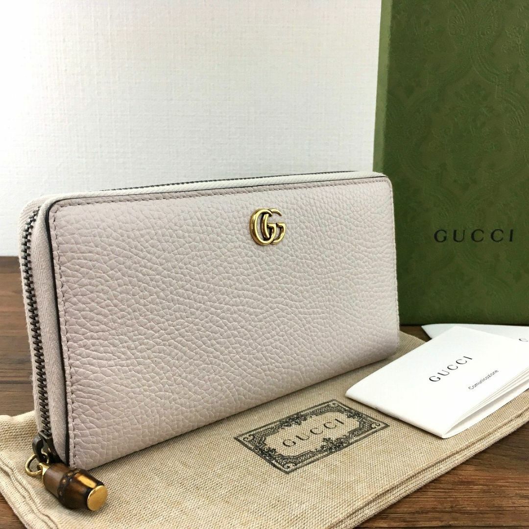 Gucci - 極美品 GUCCI ジップウォレット 739499 バンブー 392の通販 by