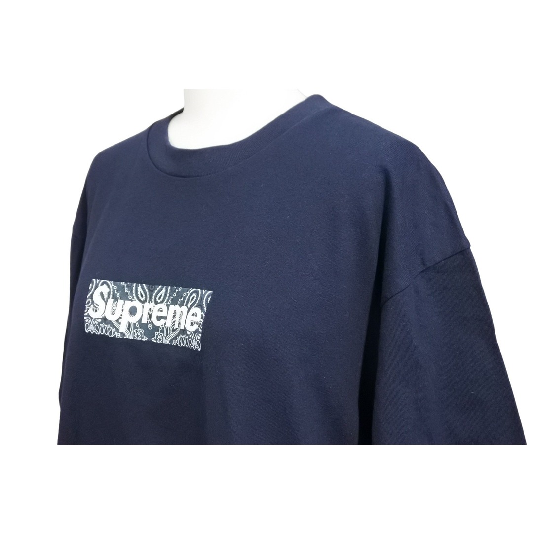 専用　XL supreme bandana box logo tee NAVY