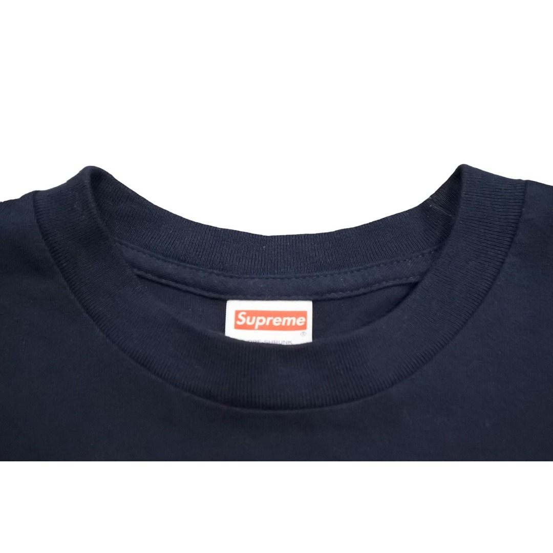 Supreme シュプリーム 半袖Ｔシャツ トップス バンダナボックスロゴ コットン ネイビー サイズL 美品 中古 51030