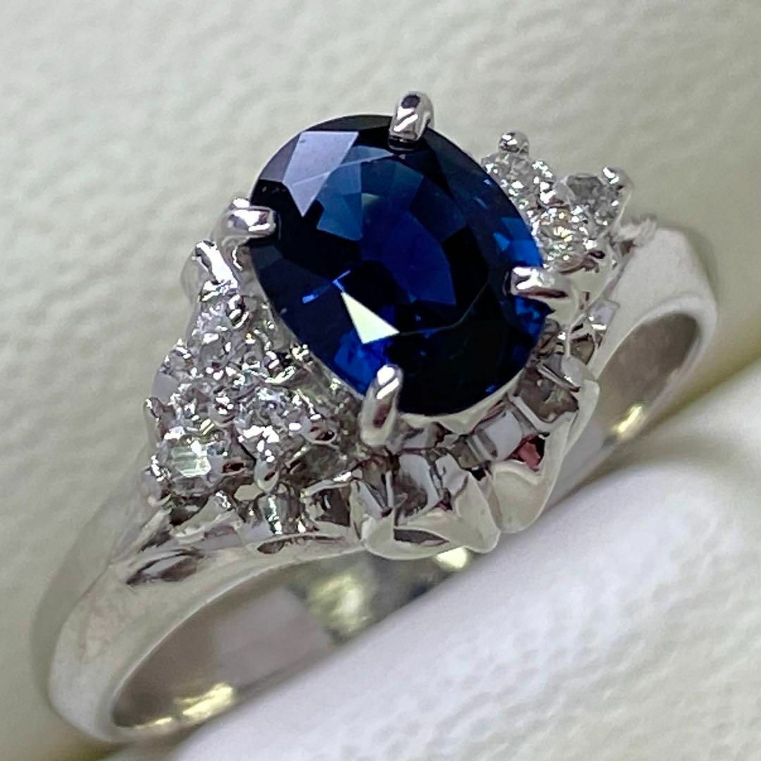 Pt900 三越 高品質サファイアリング 0.91ct プラチナ サファイヤの通販