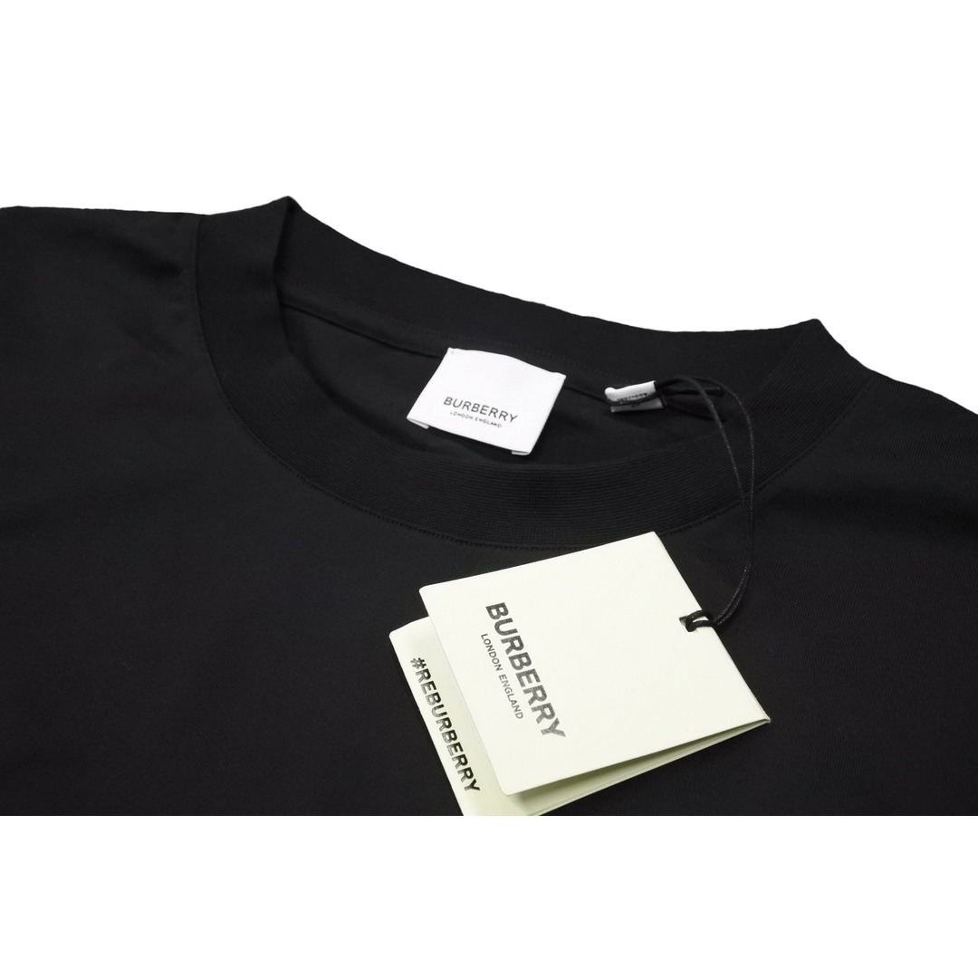 9A06_極美品 バーバリー 現行 フロントロゴ Tシャツ XL相当 ブラック