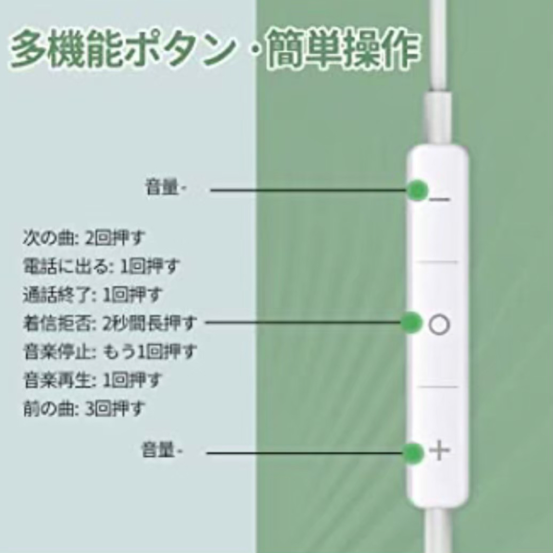 iPhone イヤホン スマホ　有線　lightning HIFI 防水　マイク スマホ/家電/カメラのオーディオ機器(ヘッドフォン/イヤフォン)の商品写真