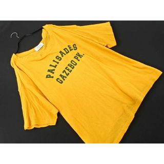 ローリーズファーム(LOWRYS FARM)のローリーズファーム プリント オーバーサイズ Tシャツ sizeF/黄 ■◆ レディース(Tシャツ(半袖/袖なし))