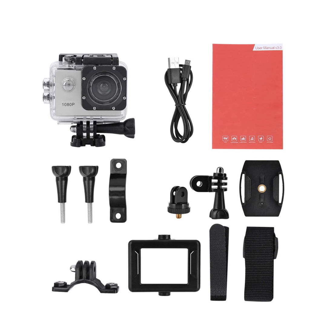 アクションカメラ 1080P HD高画素   スポーツカメラ(イエロー) スマホ/家電/カメラのカメラ(ビデオカメラ)の商品写真