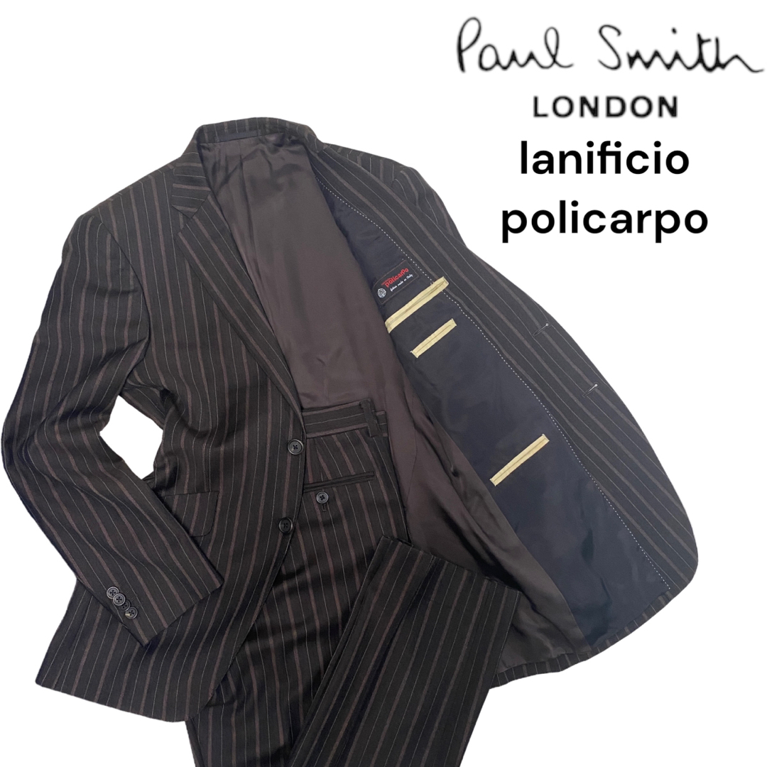 美品】Paul Smith POLICARPO スーツ セットアップ ブラウン-