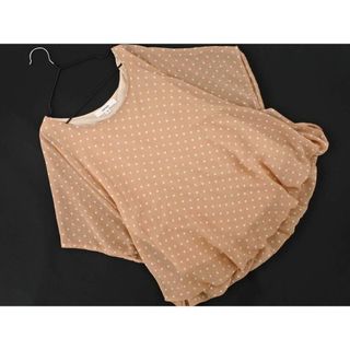 ヒアーズ(HERE'S)のHERE'S ヒアーズ シフォン ドット柄 ブラウス シャツ size38/ベージュ ■◆ レディース(シャツ/ブラウス(長袖/七分))