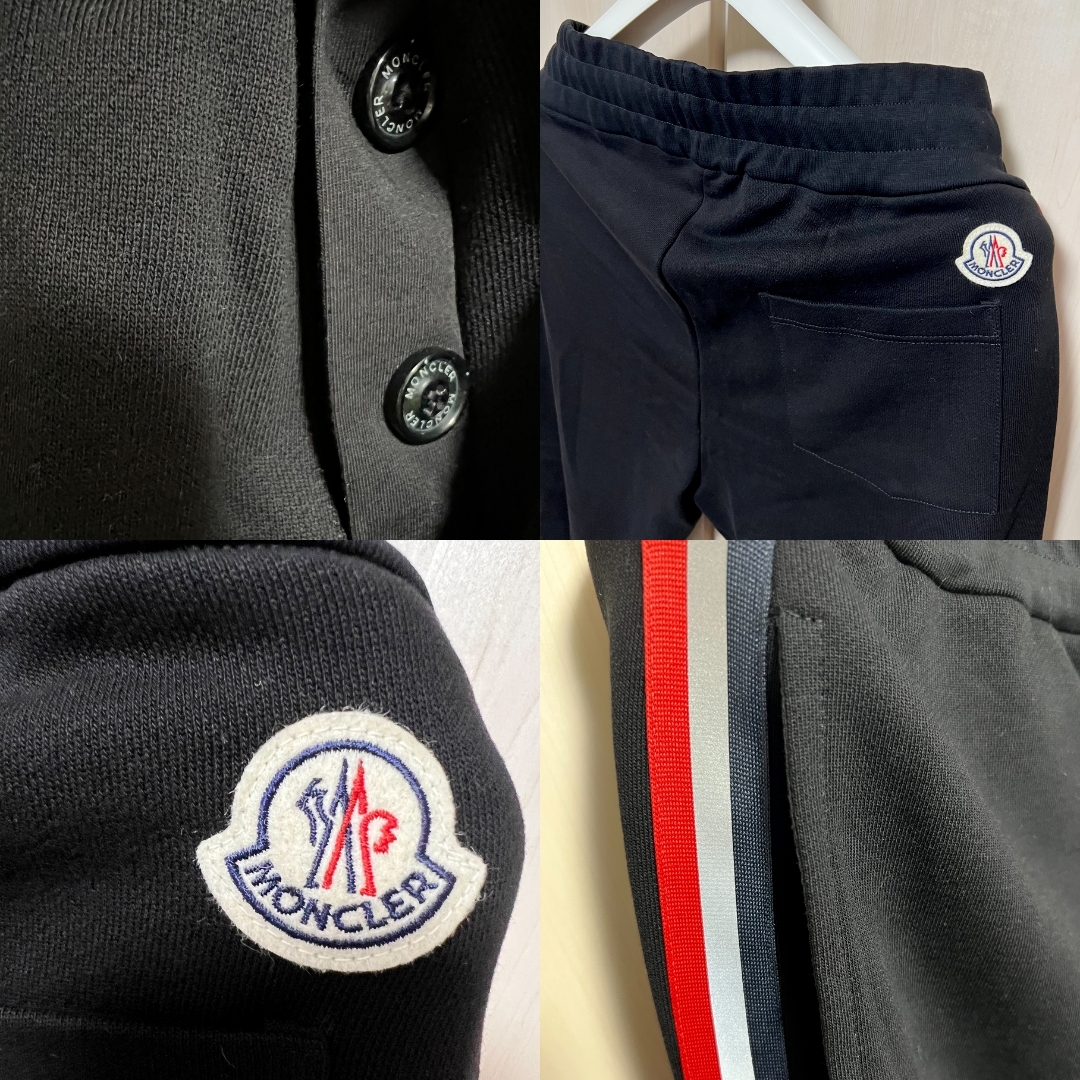 ☆未使用・本物保証☆MONCLER サイドライン入りスウェットパンツ M　黒色