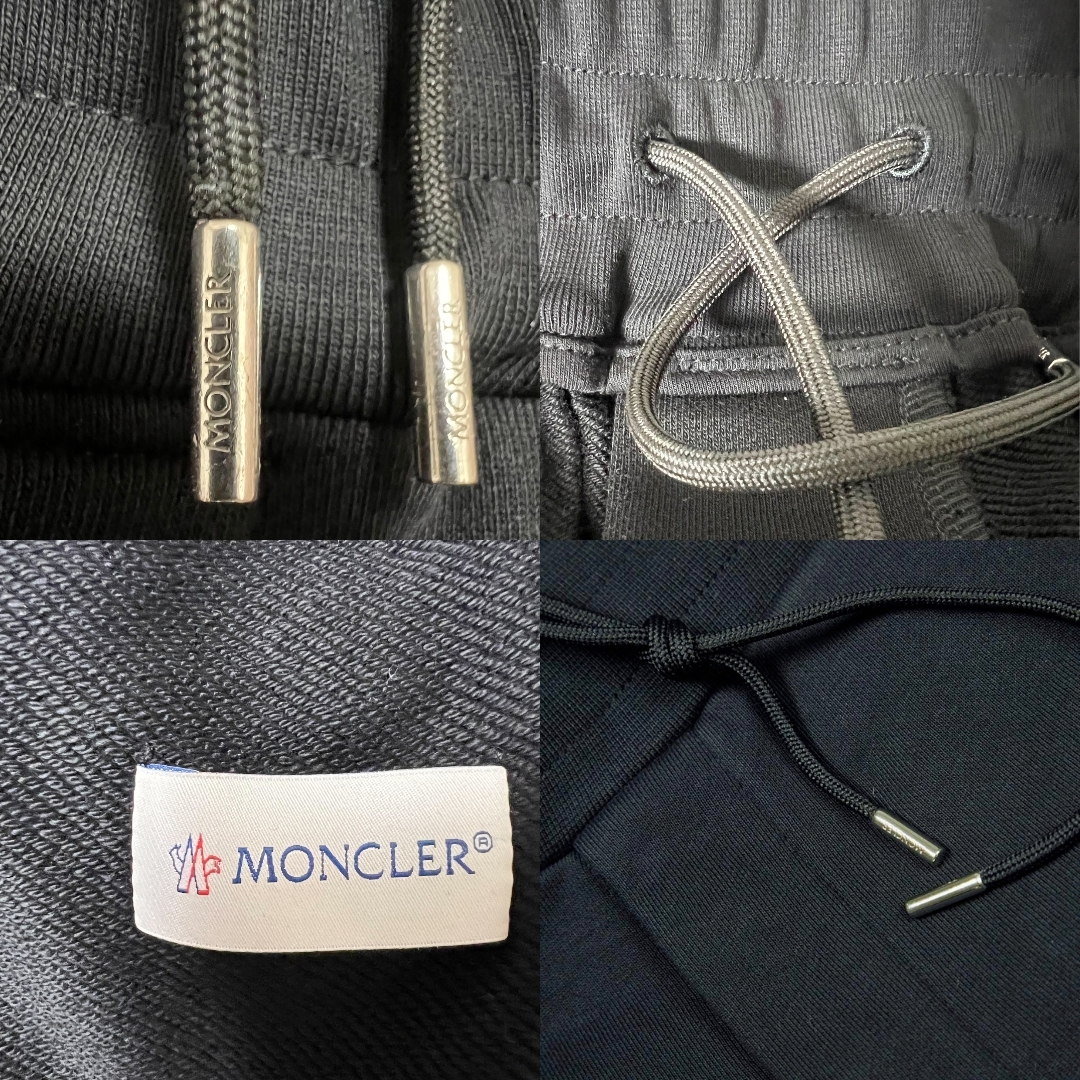 ☆未使用・本物保証☆MONCLER サイドライン入りスウェットパンツ M　黒色