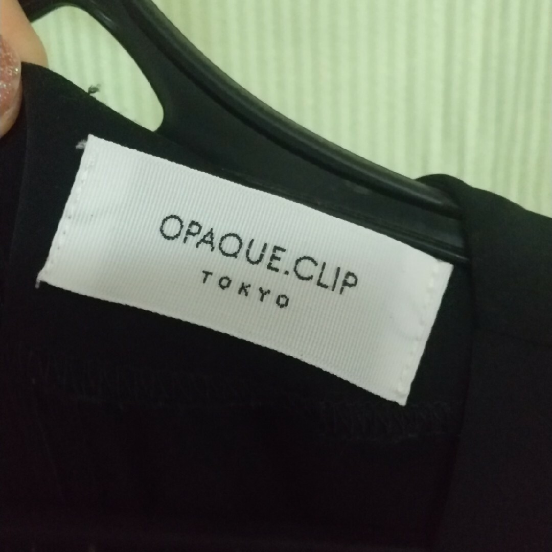 OPAQUE.CLIP(オペークドットクリップ)のワンピース ロング 黒 BLACK レディースのワンピース(ロングワンピース/マキシワンピース)の商品写真