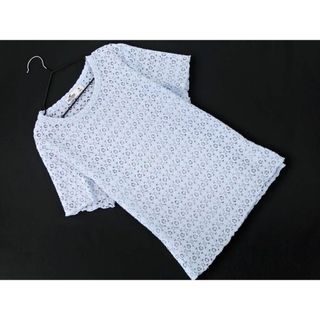 ホリスター(Hollister)のHollister ホリスター 総レース ブラウス シャツ sizeM/水色 ■◆ レディース(シャツ/ブラウス(半袖/袖なし))