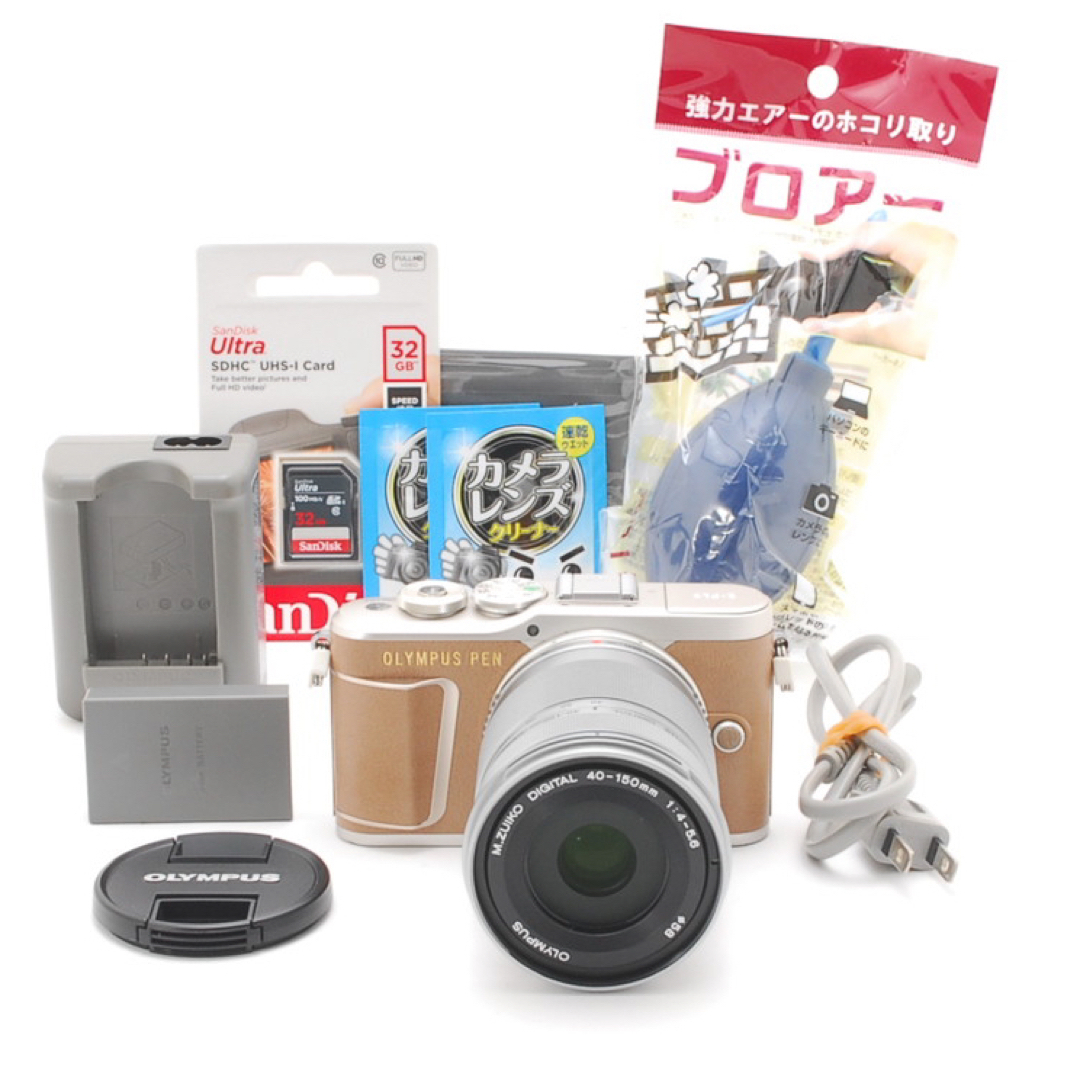 ショット極小、状態◎の極上品♪可愛いブラウンカラー❤️OLYMPUS E