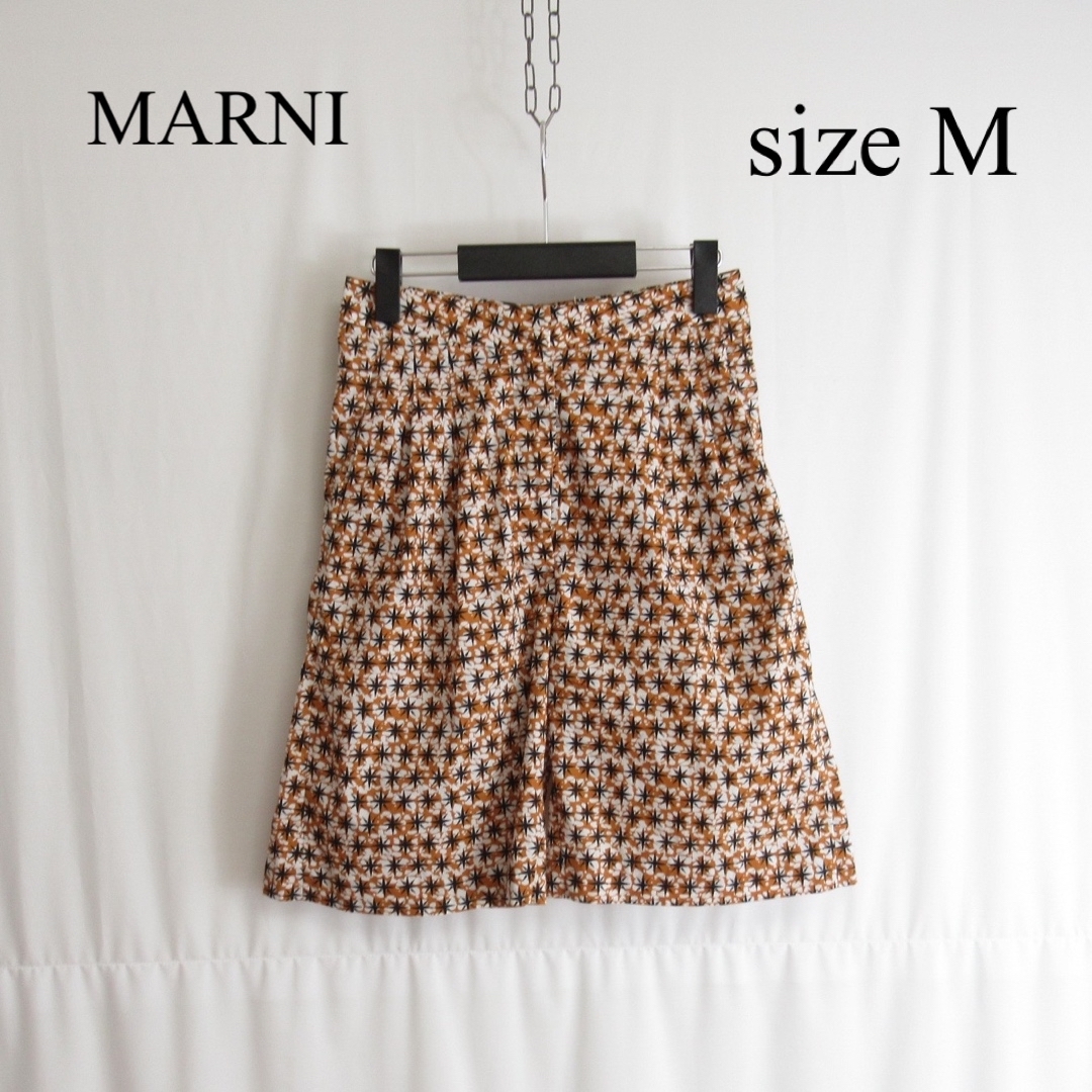 MARNI 総柄 コットン ワイド ショートパンツ ボトムス イタリア製 M