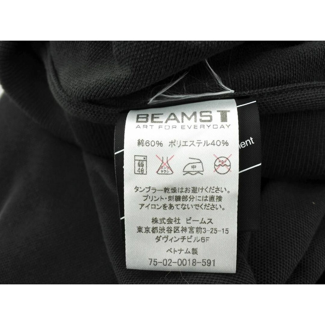 BEAMS(ビームス)のBEAMS T ビームスT クマアップリケ ポロシャツ sizeS/黒 ■◆ メンズ メンズのトップス(ポロシャツ)の商品写真